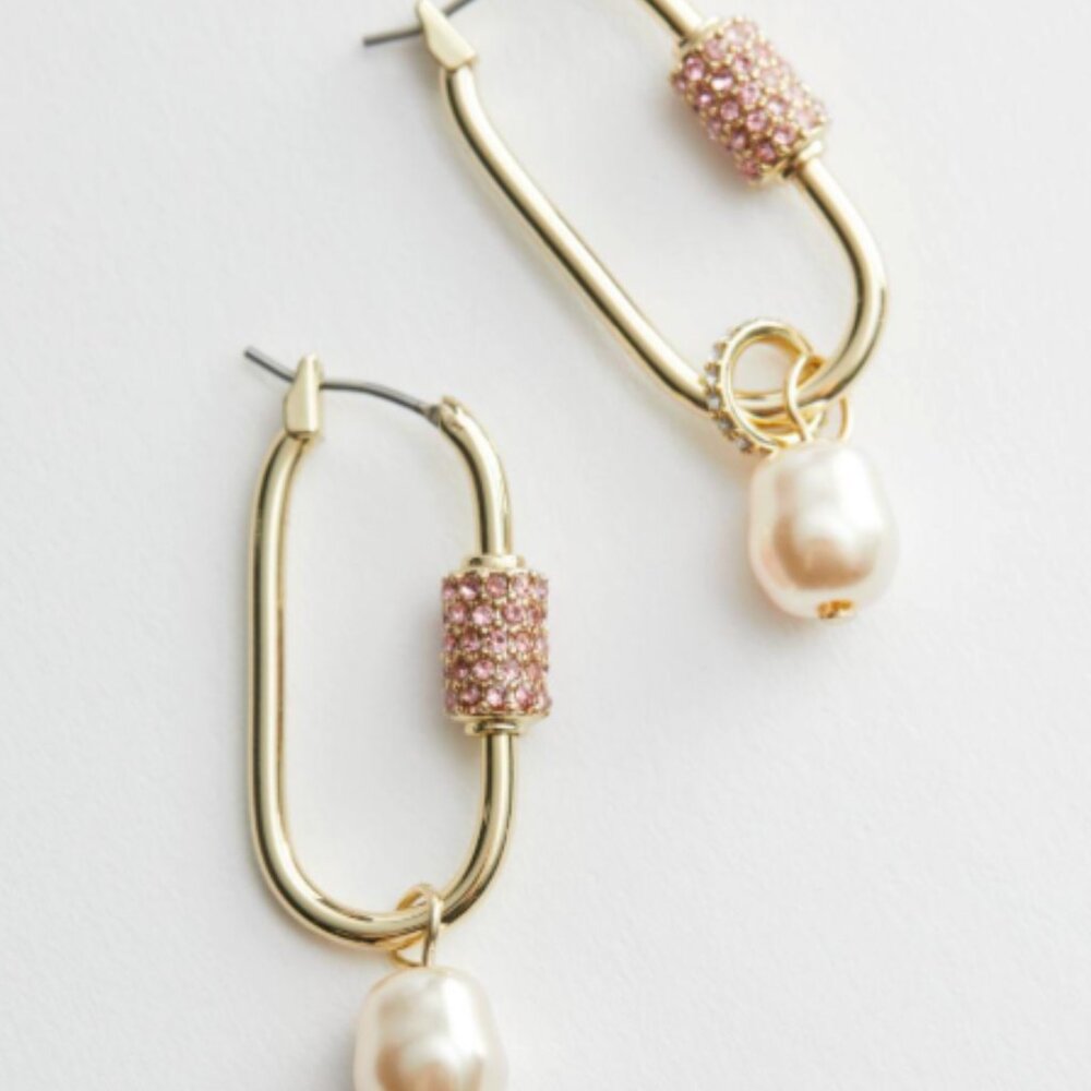 & Other Stories Pearl Pendant Earrings